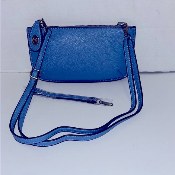 JOY Handbags - JOY BRAND SLATE BLUE VEGAN LEATHER WRISTLET/CROSSBODY GORGEOUS COLOR 💙💙💙💙💙💙💙